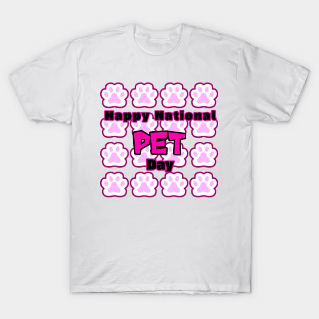 national pet day T-Shirt by jijo.artist